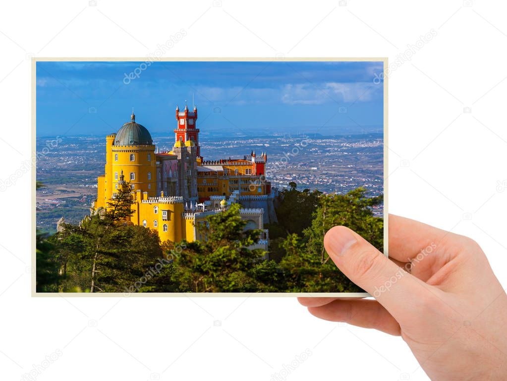 Hand and Pena Palace in Sintra - Portugal (my photo)