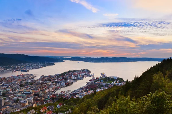 Cityscape de Bergen - Noruega — Fotografia de Stock