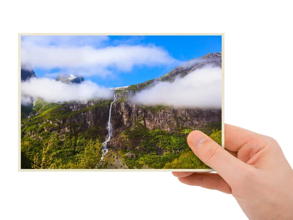 Norvegia fotografia di viaggio in mano (la mia foto ) — Foto Stock