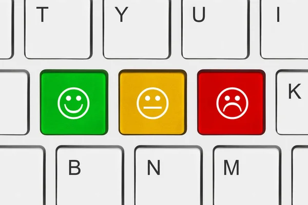 Computertastatur mit Smile-Tasten — Stockfoto