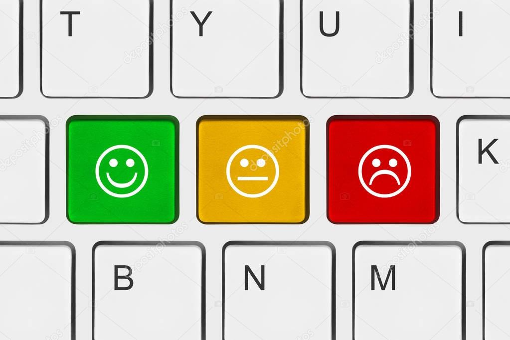 Computer keyboard with smile keys