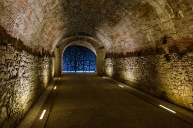 Underground tunnel in Lucca Italia
