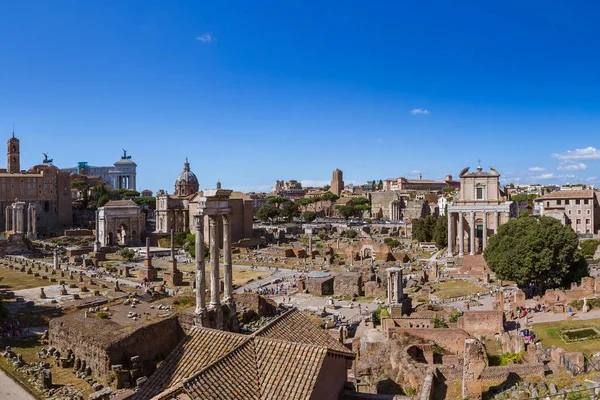 Roma İtalya'da Roma Forumu Harabeleri — Stok fotoğraf