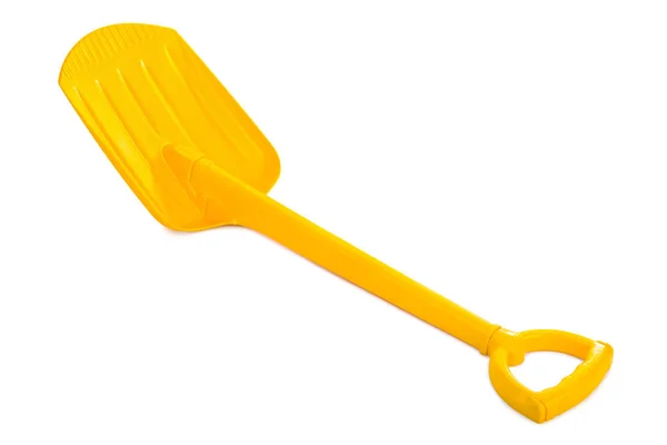 Yellow Shovel isolated on white — Stock Photo, Image