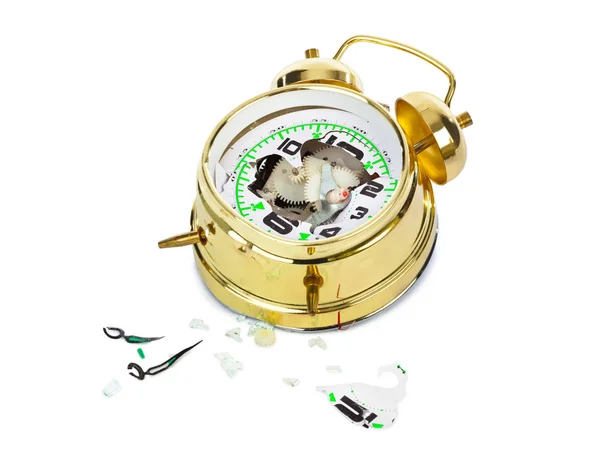 Broken alarm clock — Stock Photo, Image