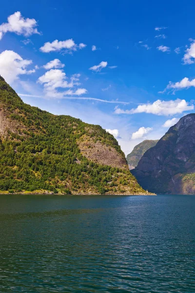 フィヨルド ノルウェー - 有名なユネスコ世界遺産の naeroyfjord — ストック写真