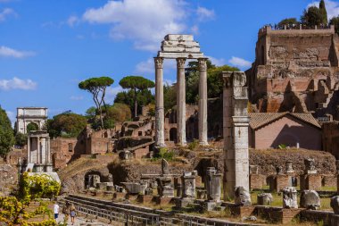 Roma İtalya'da Roma Forumu Harabeleri