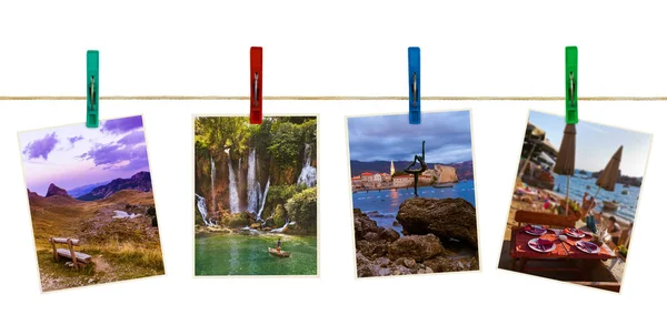 Montenegro viagens imagens (minhas fotos) em clothespins — Fotografia de Stock