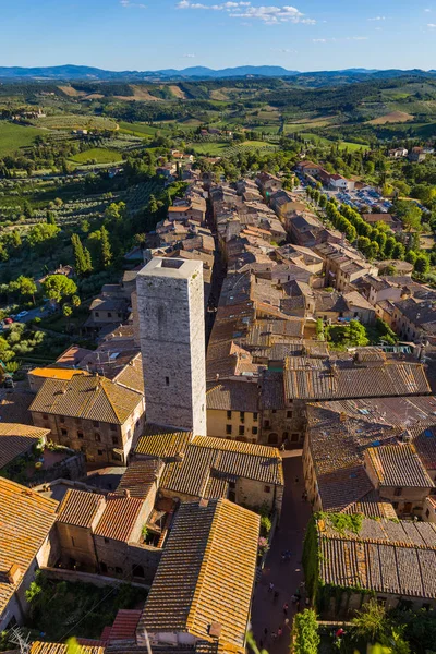 San Gimignano ciudad medieval en Toscana Italia — Foto de Stock