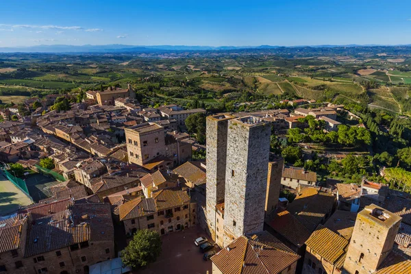 Medeltidsstaden San Gimignano i Toscana Italien — Stockfoto