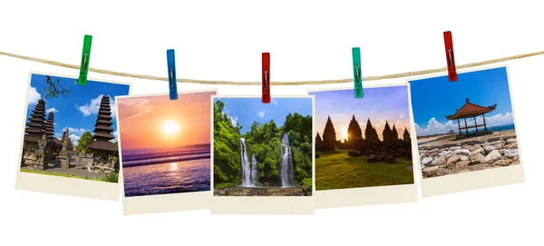 Bali Indonésia viagens imagens (minhas fotos) em clothespins — Fotografia de Stock