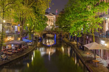 Utrecht Hollanda - 24 Nisan 2017: Nisan'da Merkez ilçe 