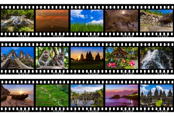 映画 - インドネシア バリ島のフレーム画像 (自分の写真を旅行します。) — ストック写真