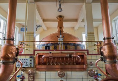 Vintage bakır çaydanlık - Belçika bira fabrikası