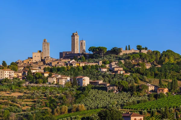 San Gimignano città medievale in Toscana Italia — Foto Stock
