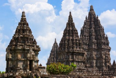Prambanan tapınak yakınındaki Yogyakarta Java Adası - Endonezya