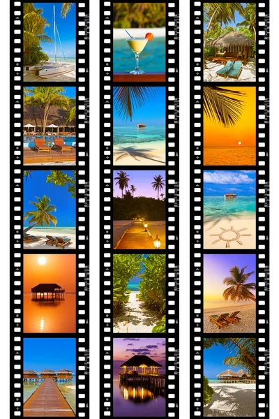 Cornici di film - Maldive beach shots (le mie foto ) — Foto Stock