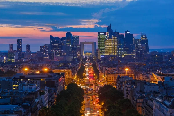 Defense business district in Paris Francia — Foto de Stock