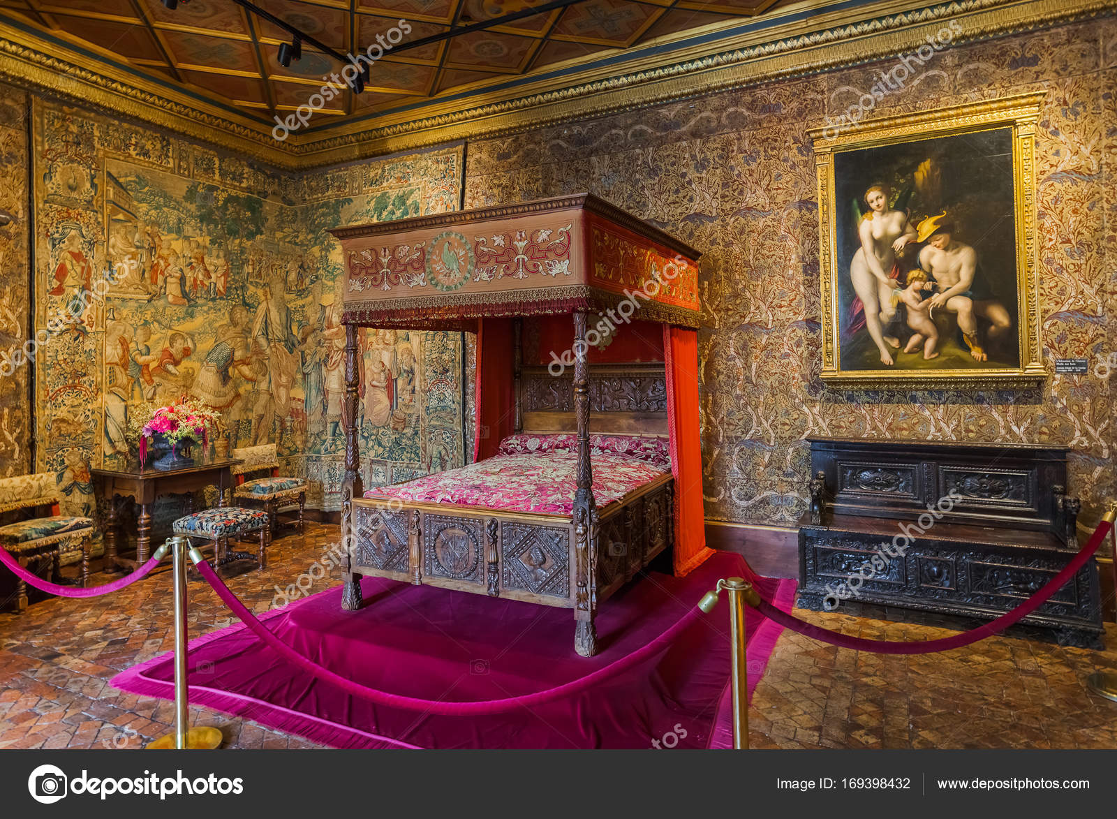 Intérieur du château de Chenonceau dans la vallée de la Loire ... Intérieur du château de Chenonceau dans la vallée de la Loire ...