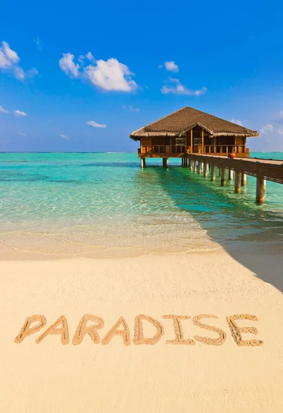 Word paradise Beach — Stok fotoğraf