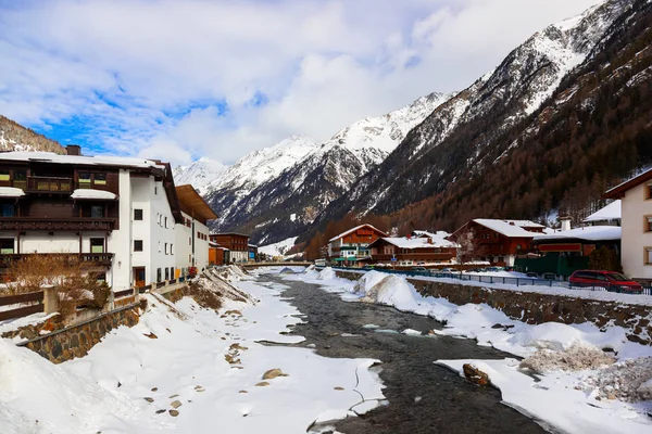 Gebirges Skigebiet Sölden Österreich — Stockfoto