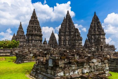 Prambanan tapınak yakınındaki Yogyakarta Java Adası - Endonezya