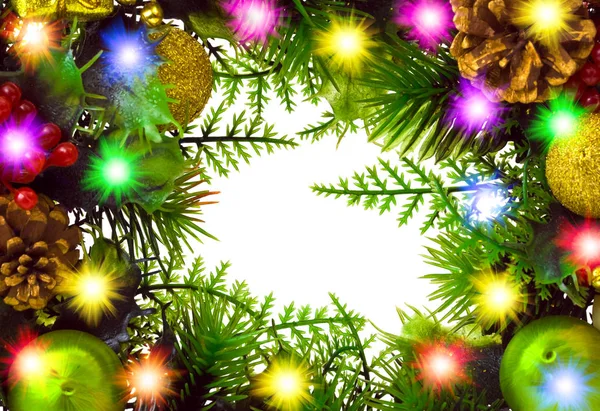 Christmas wreath isolated on white — Stock Photo, Image