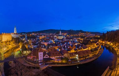 Cesky Krumlov cityscape Çek Cumhuriyeti'nde