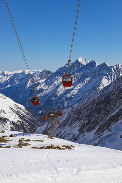 Dağlarda Kayak - Innsbruck Avusturya — Stok fotoğraf