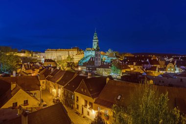 Cesky Krumlov cityscape Çek Cumhuriyeti'nde