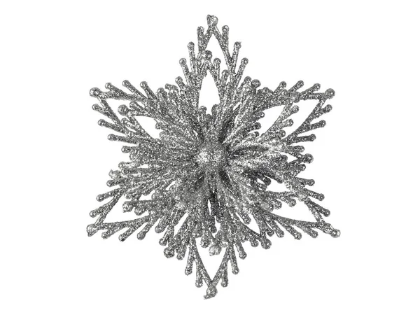 Speelgoed snowflake - geïsoleerd op wit — Stockfoto
