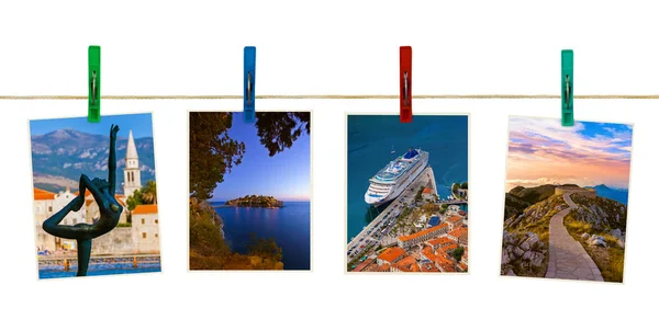 Montenegro utazási képek (képeimet) clothespins — Stock Fotó