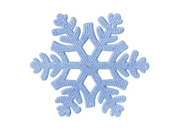 Spielzeug Schneeflocke - isoliert auf weiß — Stockfoto
