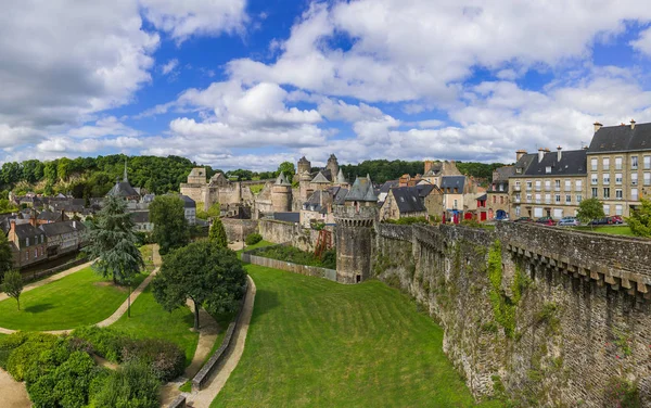 Panorama of town Fougeres in Brittany France — Stock Photo, Image