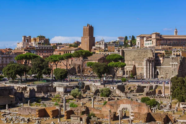 Roma İtalya'da Roma Forumu Harabeleri — Stok fotoğraf