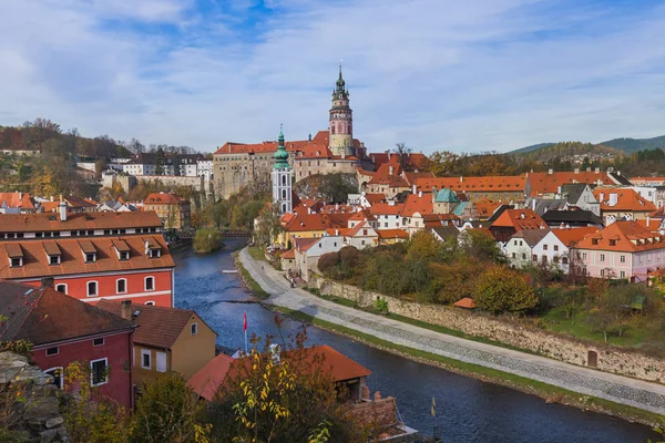 Cesky Krumlov stadsbilden i Tjeckien — Stockfoto