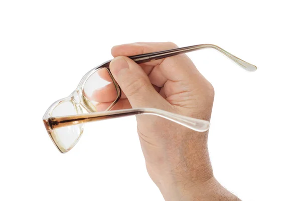 Ręka w okularach — Zdjęcie stockowe
