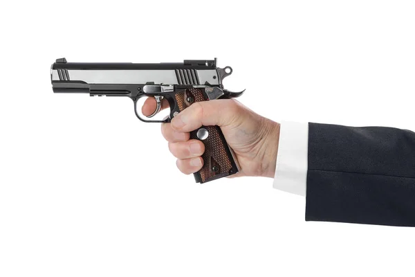 Hand med pistol — Stockfoto