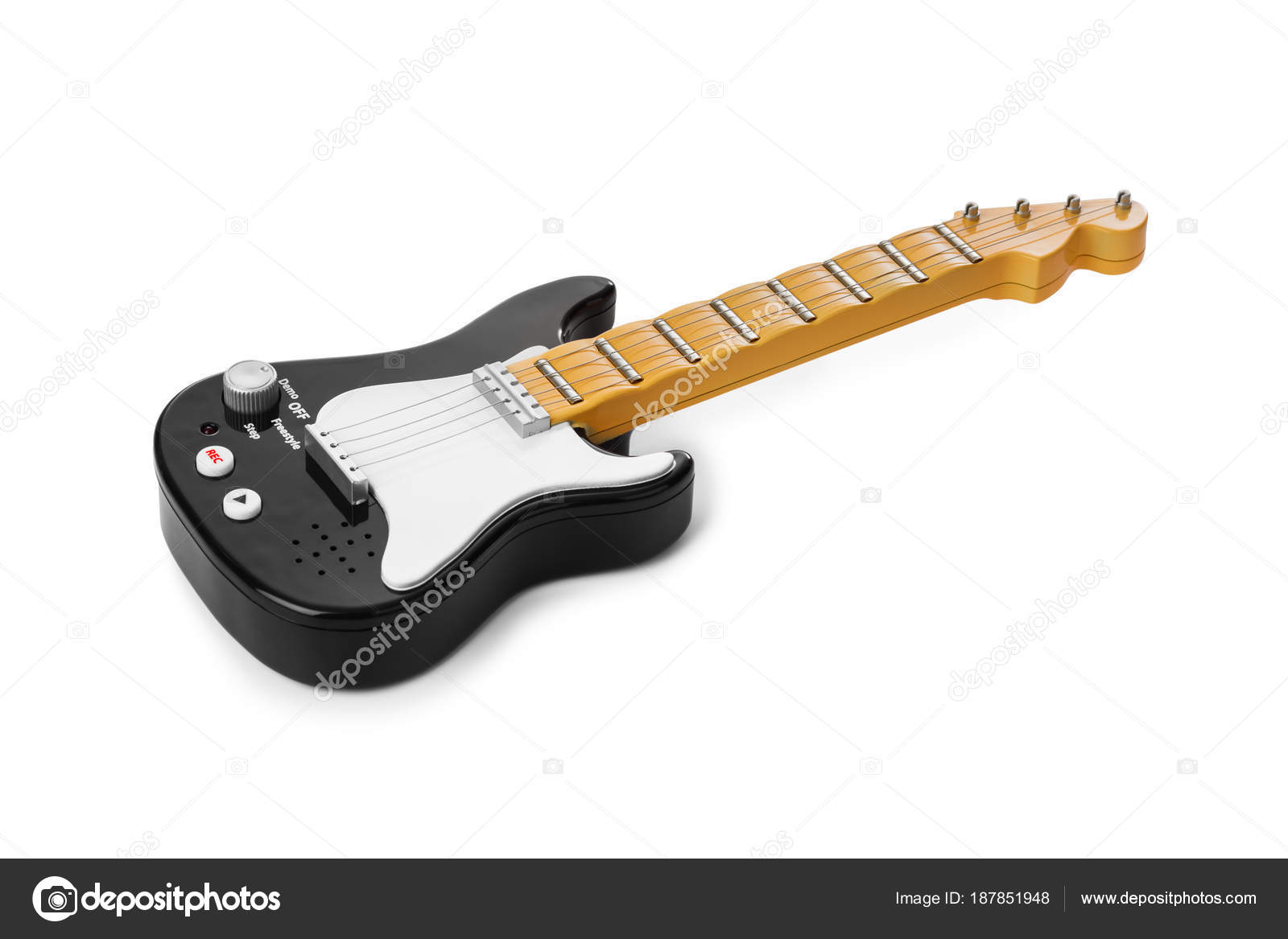 toy electric guitar with strings