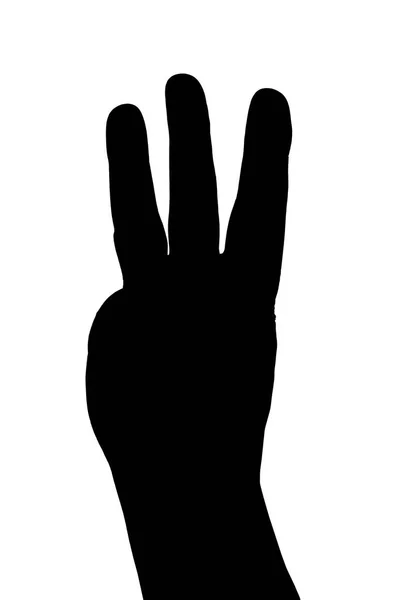 Лічильна рука - три — стокове фото