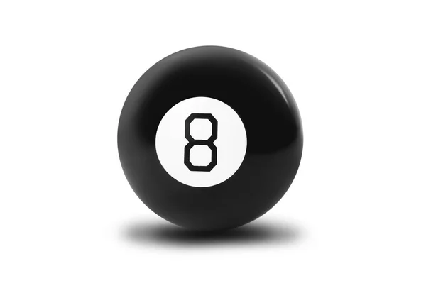 Magic billiard ball number eight — Stock Photo, Image