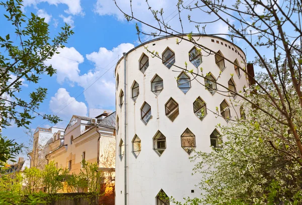 Το Famous house του αρχιτέκτονα Melnikov στην Οδό Arbat - Μόσχα Russ — Φωτογραφία Αρχείου