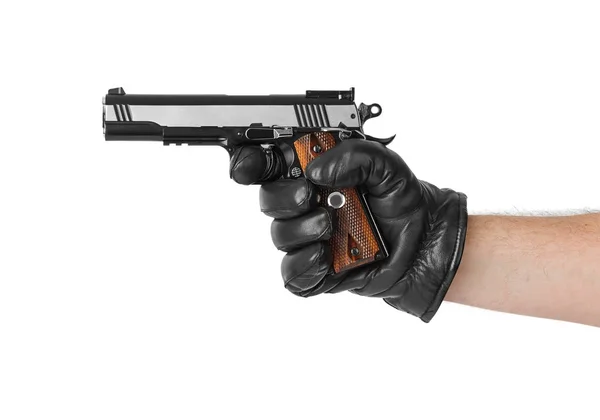 Hånd med pistol – stockfoto