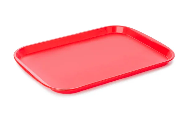 Красный поднос для кухни — стоковое фото