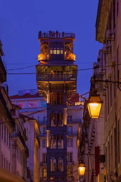 Santa Justa asansörü - Lizbon Portekiz — Stok fotoğraf