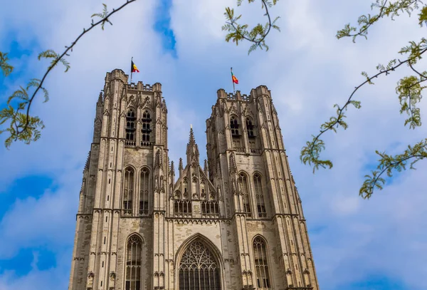 Saint Michael and Gudula cathedral in Brussels Belgium — Stock Photo, Image