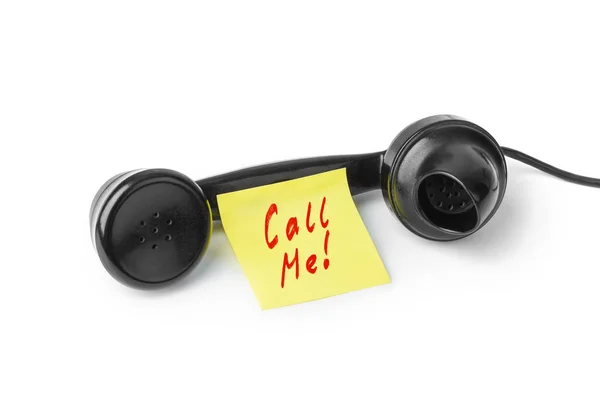 Vintage telephone and paper Call me — Stock Photo, Image