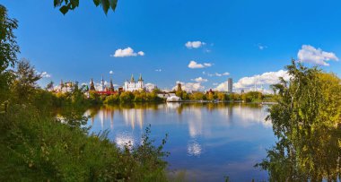 Izmailovo Kremlin ve göl - Moskova Rus Panoraması