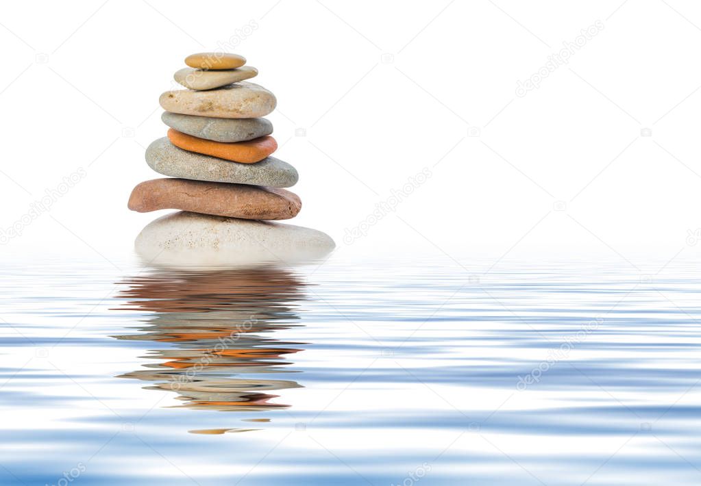 Stack of stones in water