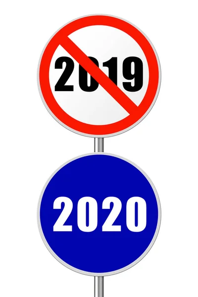 Round sign New Year 2020 — Stock Photo, Image